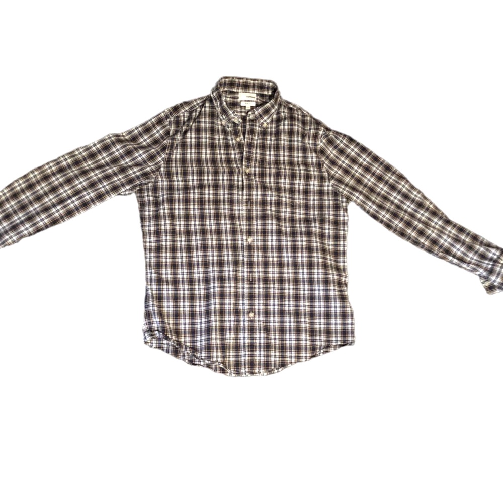 Mens Sonoma. Large Slim Fit. Blue/Gold Button Down Long Sleeve Shirt